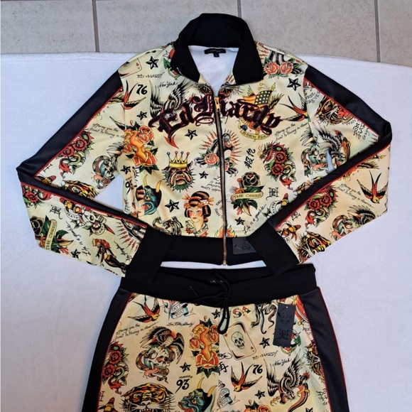Ed Hardy Y2K Track Suit (Set) Women's size LARGE - Picture 7 of 12